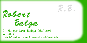 robert balga business card